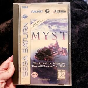 Vintage 1995 Sega Saturn Myst Video Game Complete w/ Book Rated K-A E Everyone